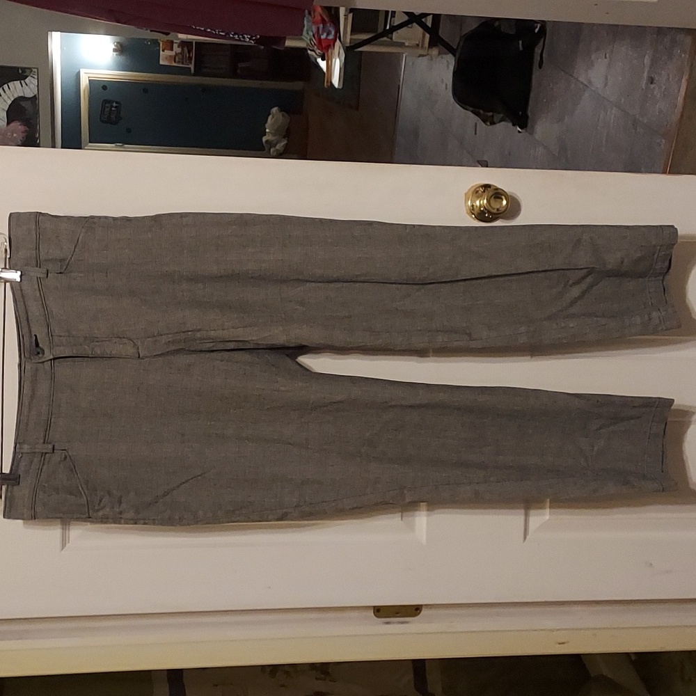 Black tweed pants